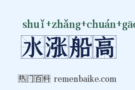 水涨船高是什么意思的图片
